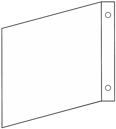 Fahnenschild 20x20cm blanko