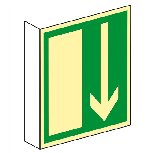 Notausgang fahnenschild - notausgang,